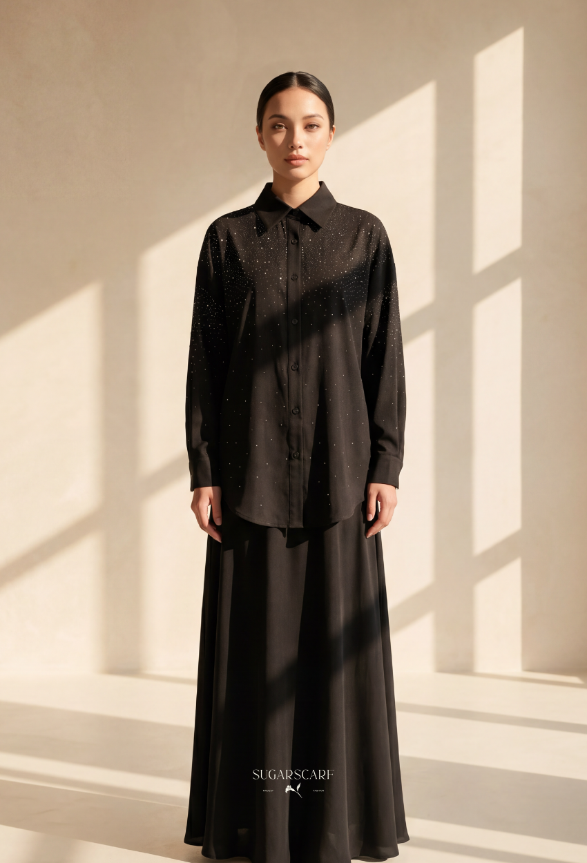 Serena Tencel Set In Black
