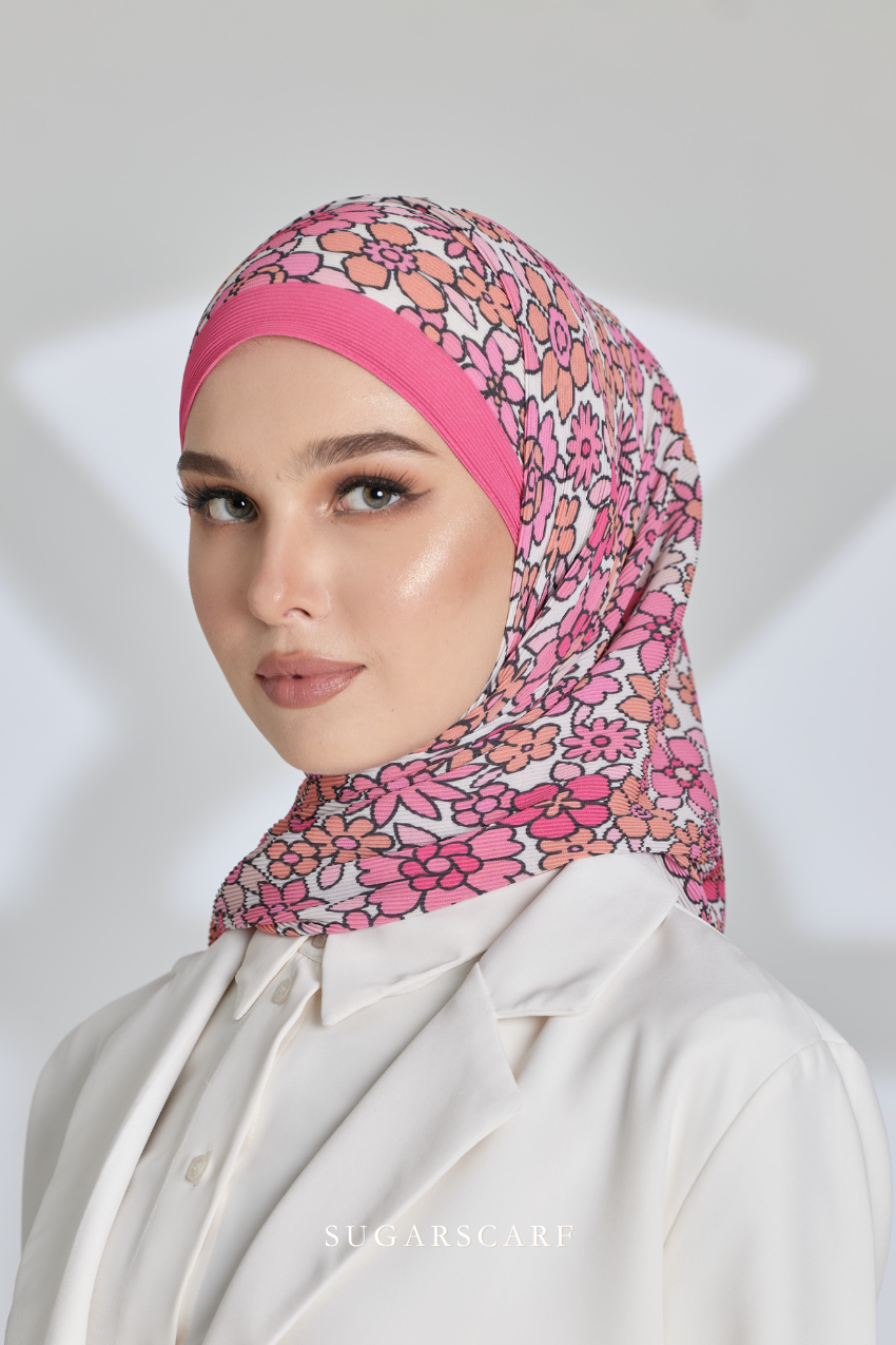 YES ( Full Wide Pleats Shawl ) Eid Flower Power ( MEMORY KEEPER )