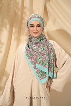 ( Full Wide Pleats Shawl ) Eid Flower Power ( GARDEN )