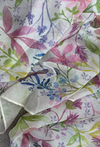 TSE BloomInvitation Japanese Cotton Voile Square - Qisty