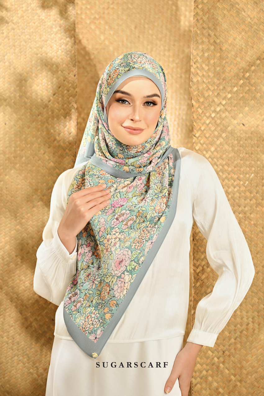 YES ( Full Wide Pleats Shawl ) Seri Blooming ( KATELIA )