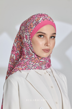 (Full Wide Pleats Shawl ) Eid Flower Power ( MEMORY KEEPER )