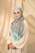 ( Full Wide Pleats Shawl ) Eid Flower Power ( GARDEN )