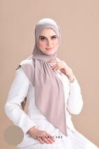 YES DEFECT - Claudia Triangle Style (Semi Instant Hijab) (Beige)