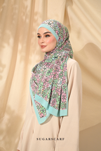 ( Full Wide Pleats Shawl ) Eid Flower Power ( GARDEN )