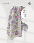 YES DEFECT - TSE Scarves of Love Paris Cotton Voile Long Shawl ( Grace)