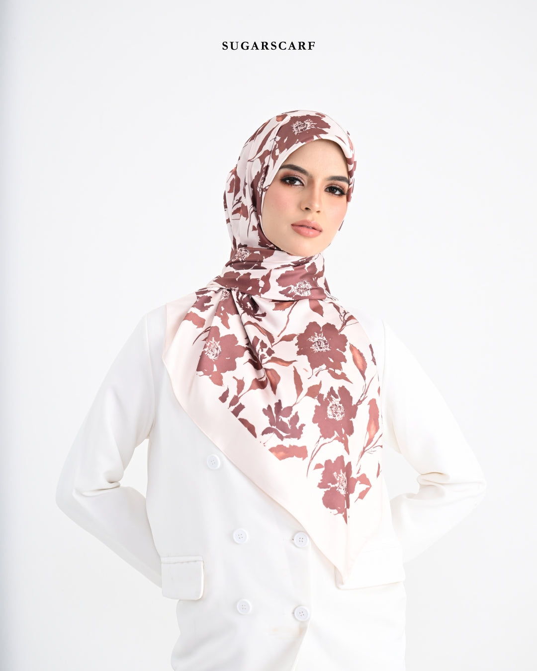 Matte Satin Silk Sq (She is in The Bloom) in Aiko