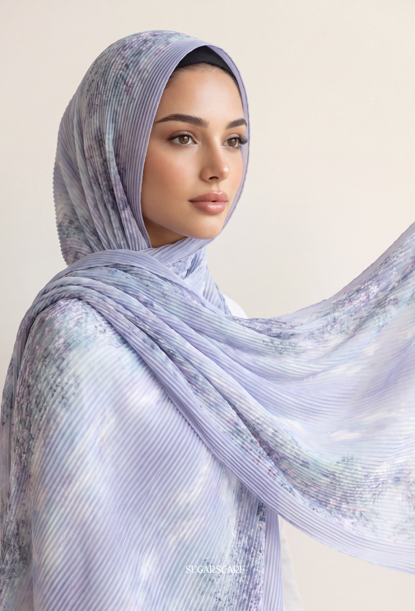 Fall In Love Wide Ultra Fine Pleated Shawl Ironless · in Mary