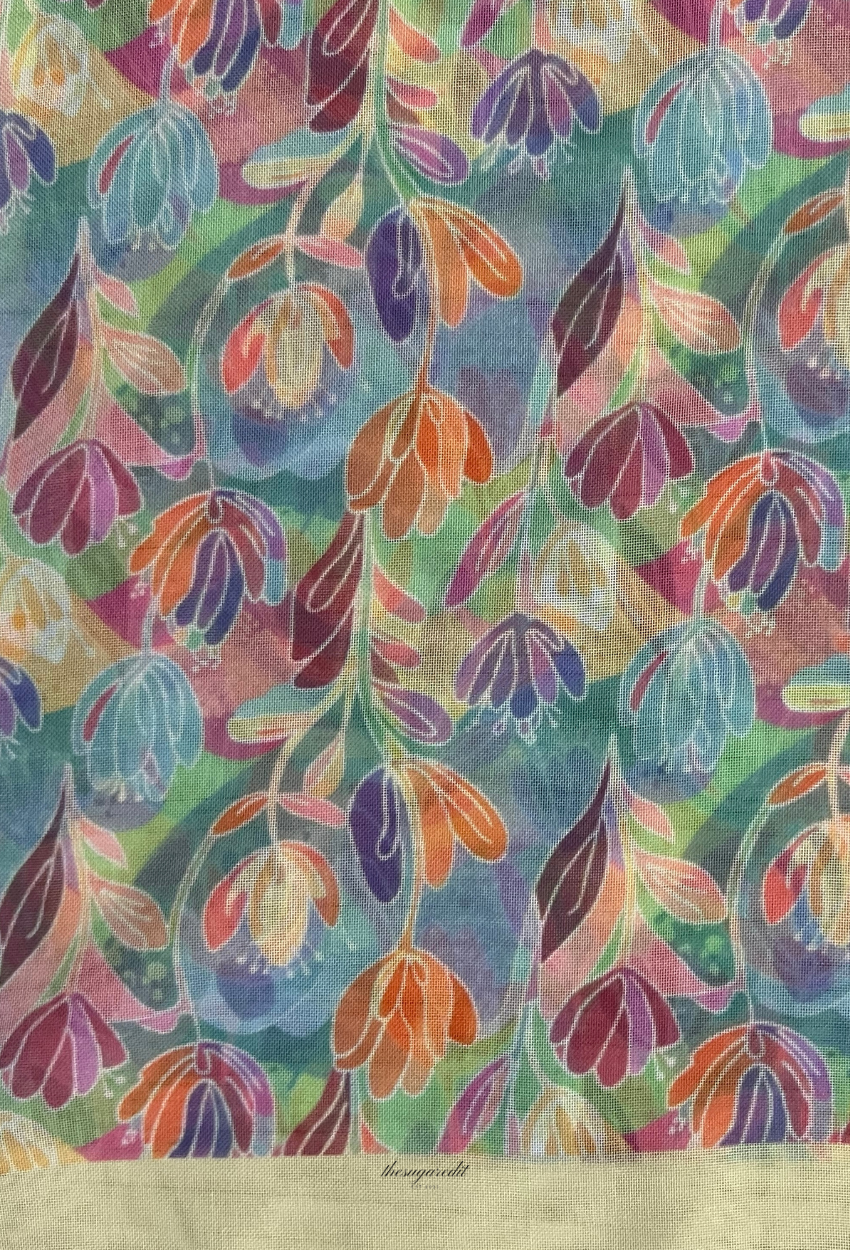 TSE BloomInvitation Japanese Cotton Voile Square - Bali