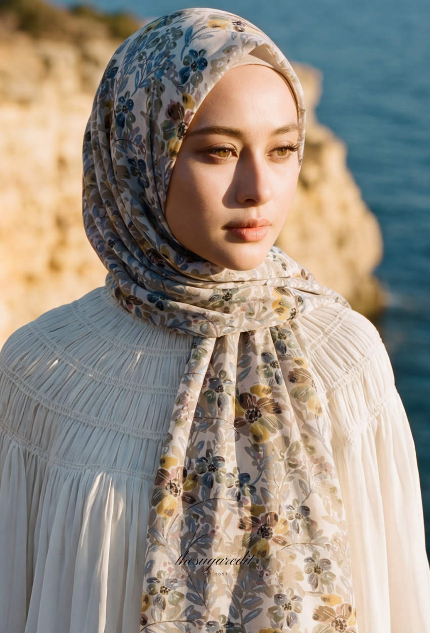 TSE BloomInvitation Japanese Cotton Voile Square In Charlotte