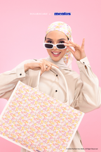 Sugarscarf X Mentos Canvas Cotton 100% ToteBag in Fruity
