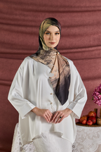 YES DEFECT - ( Square ) Celeste In Mixed Silk Matte Satin ( Versatile )