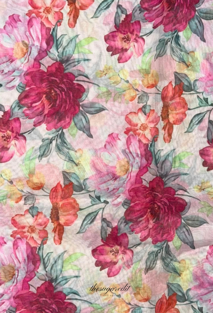 TSE BloomInvitation Japanese Cotton Voile Square - Ontario