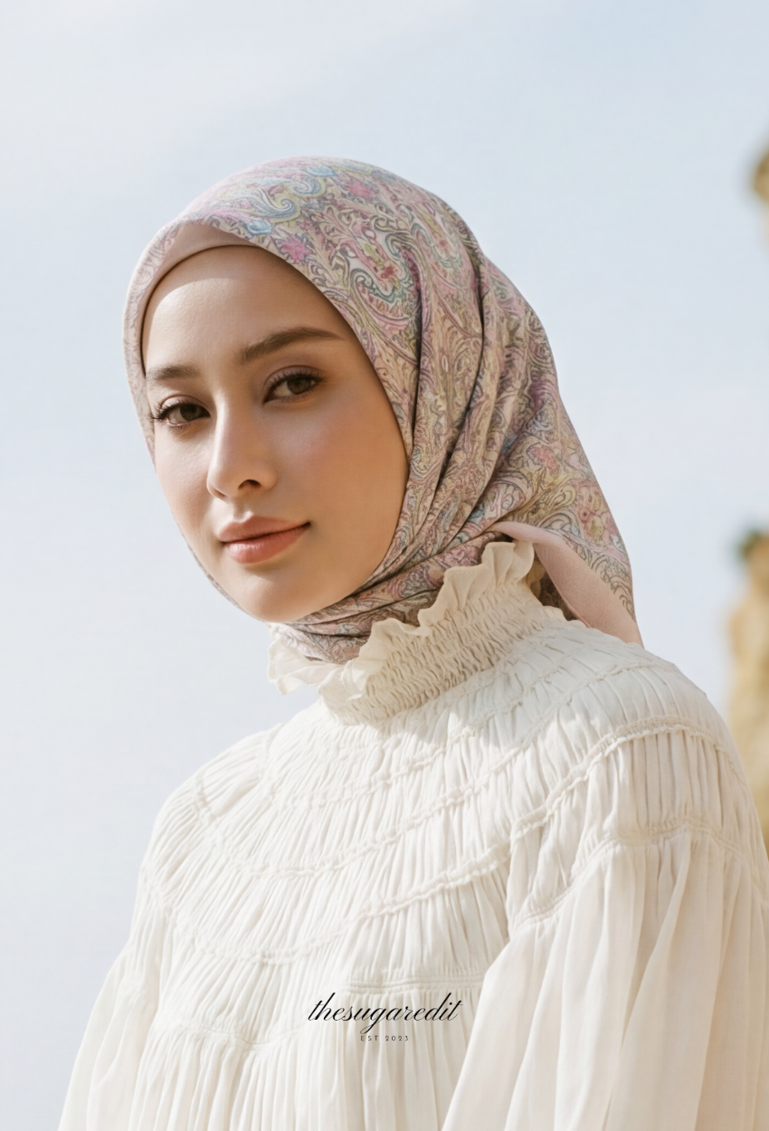 TSE December Serenity Japanese Voile Square In Keira Garden