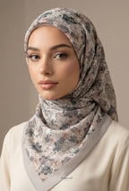 TSE BloomInvitation Japanese Cotton Voile Square - ⁠Saint-tropez