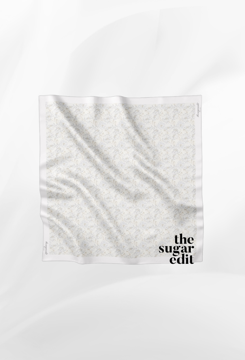 TSE December Serenity Japanese Voile Square In Frosted Forest