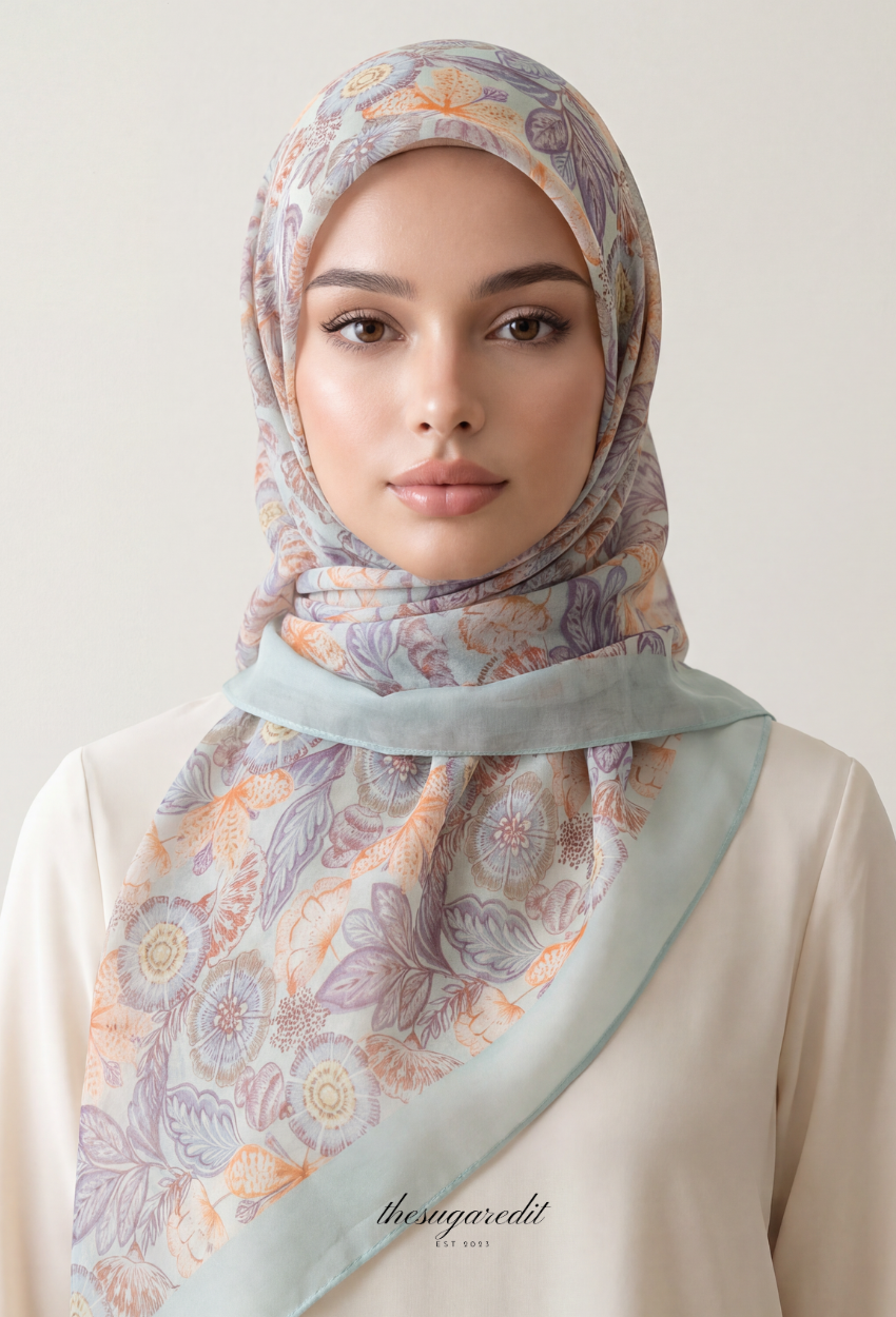TSE BloomInvitation Japanese Cotton Voile Square -  ConventGarden