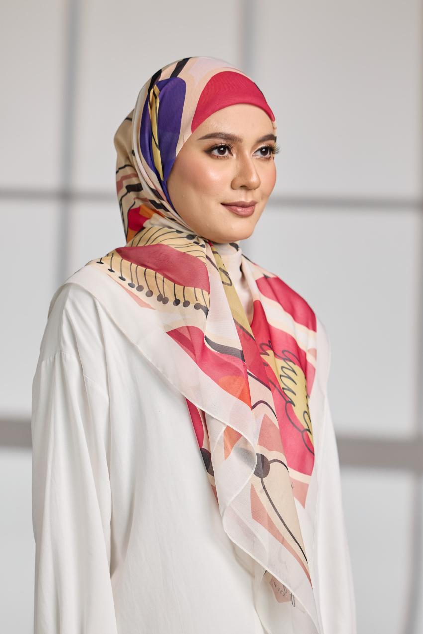 YES DEFECT - TSE Paris Cotton Voile Square Scarf Lyon