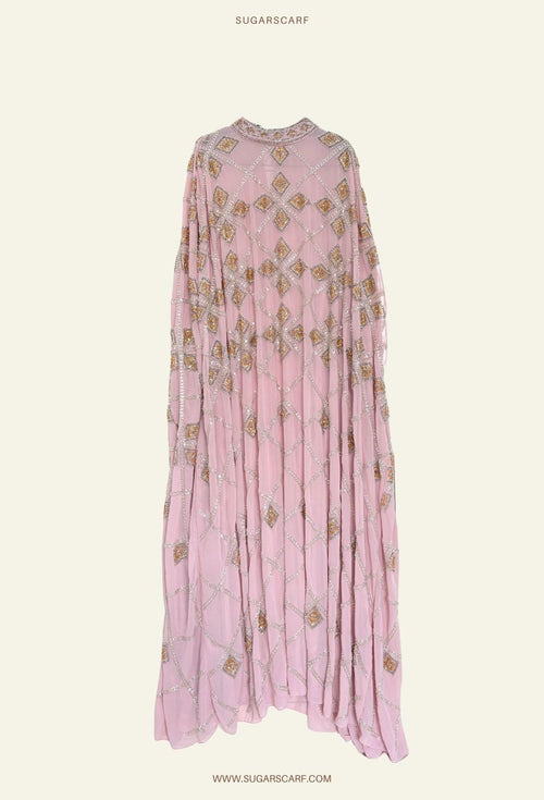Cleopatra Crystal Beads Drape In Off Cream