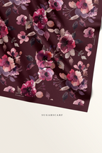 YES DEFECT ( Square ) Morning Bloom Mixed Satin Silk Square ( Off Day )