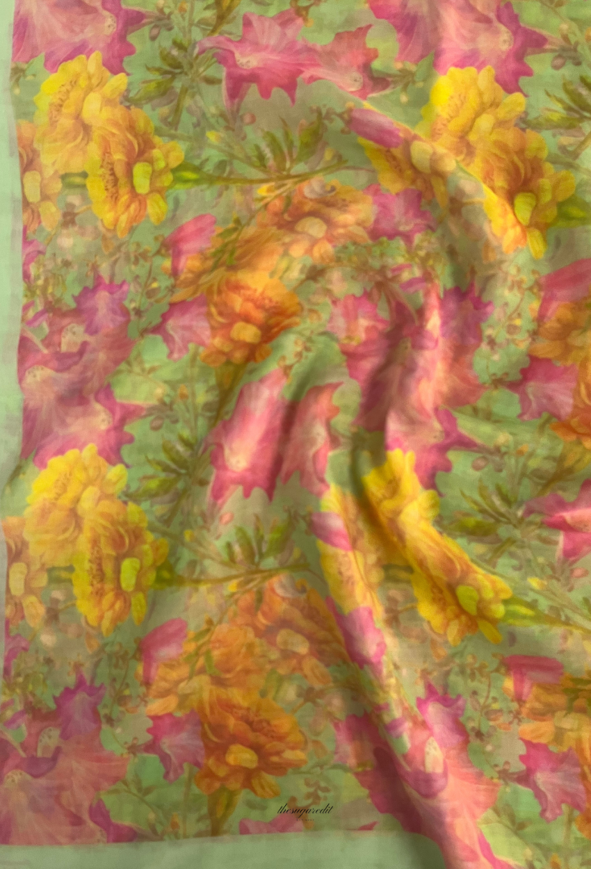 TSE BloomInvitation Japanese Cotton Voile Square - Kensie