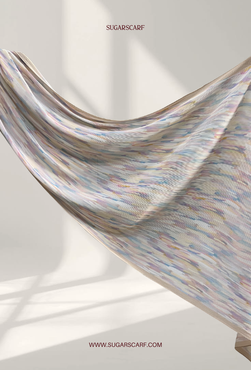 Fall In Love Wide Ultra Fine Pleated Shawl Ironless · in Monnet