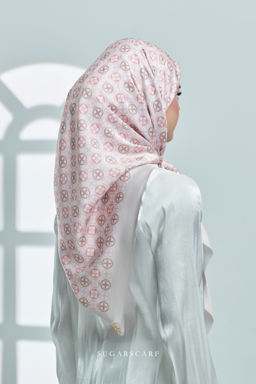 YES ( Square ) AS-IS Girl Boss Mixed Satin Silk Scarf ( Good Time )
