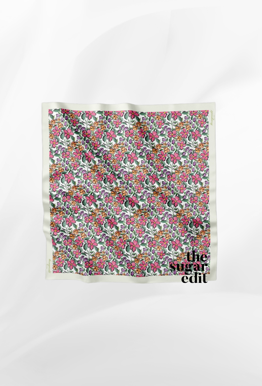 TSE December Serenity Japanese Voile Square In Light Garden