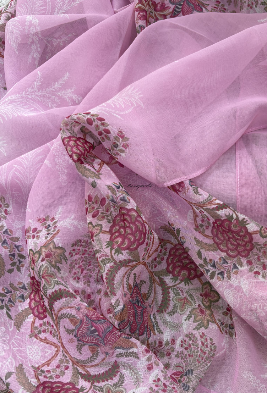TSE BloomInvitation Japanese Cotton Voile Square - Palm
