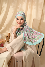 ( Full Wide Pleats Shawl ) Eid Flower Power ( GARDEN )