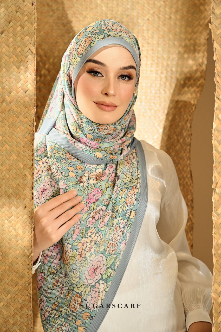 YES ( Full Wide Pleats Shawl ) Seri Blooming ( KATELIA )