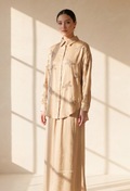 Geri Silky-Tencel Set In Beige