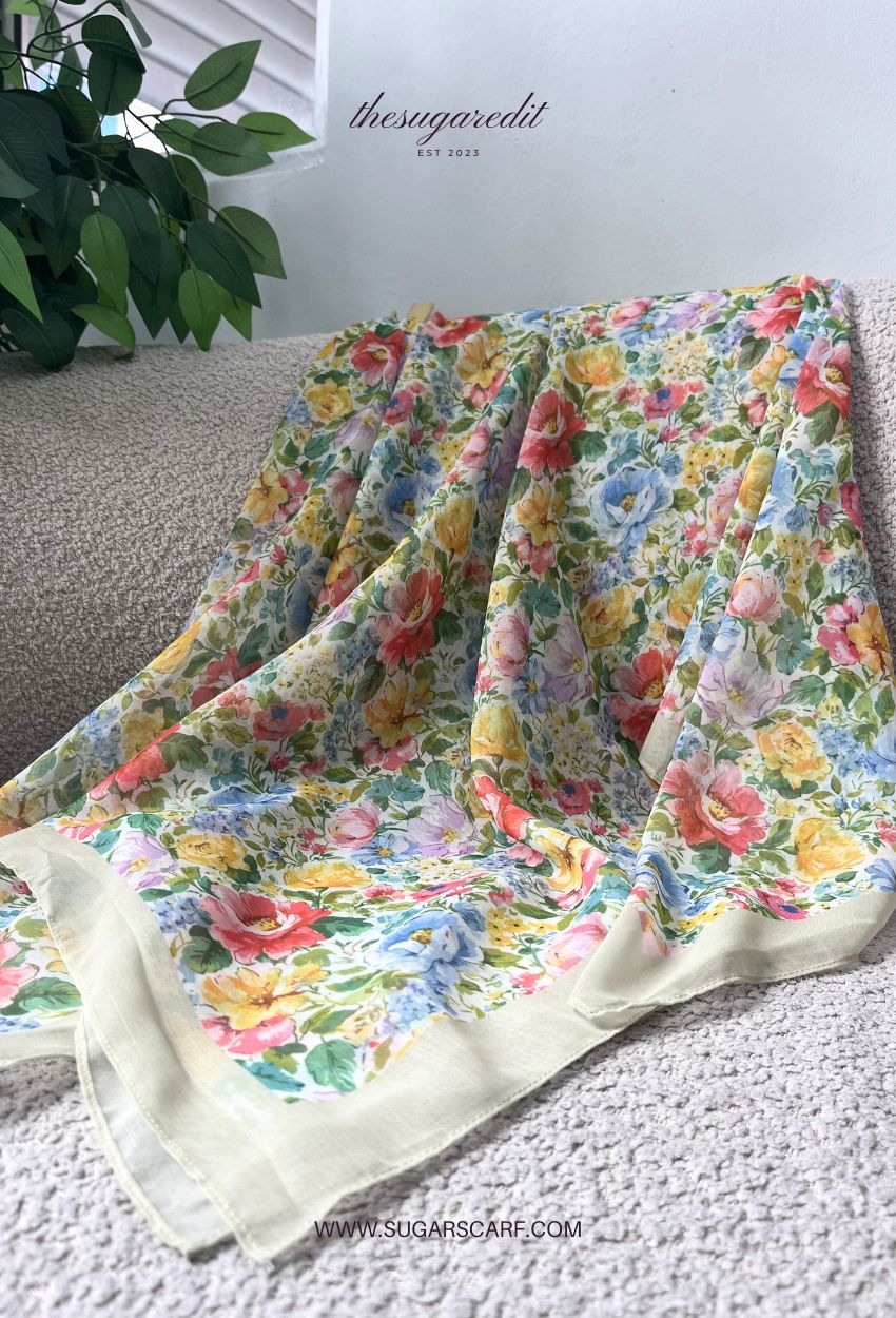 TSE BloomInvitation Japanese Cotton Voile Square - Jessie