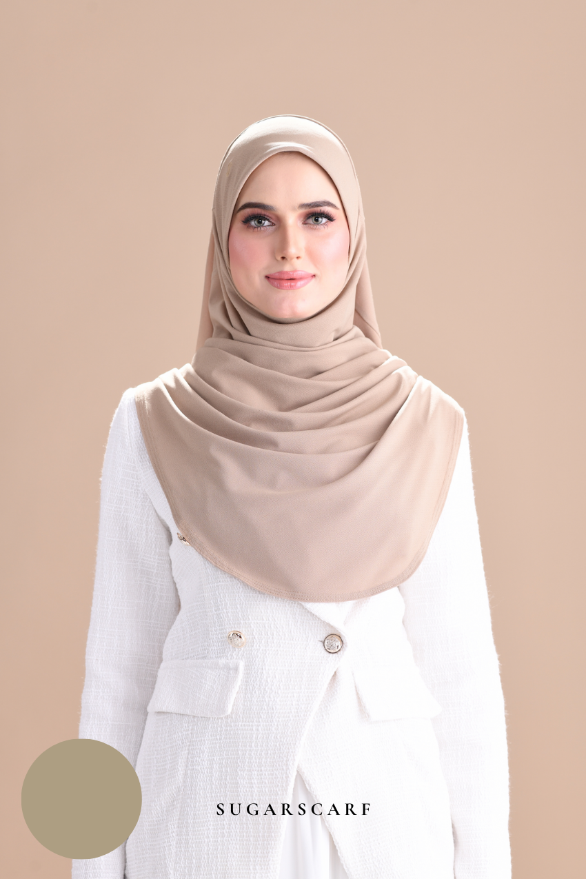 Iris Slip On Plain Hijab (Tea)