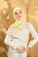 ( Square ) Seri Raya Riang Mixed Satin Silk Scarf ( TART NENAS )