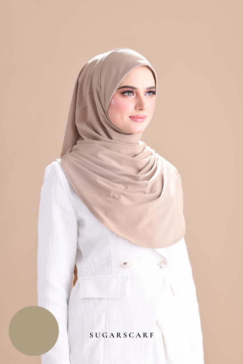 Iris Slip On Plain Hijab (Tea)