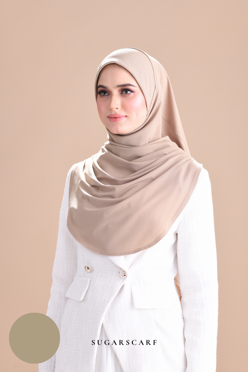 Iris Slip On Plain Hijab (Tea)