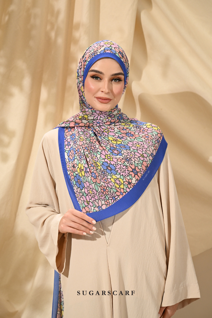( Full Wide Pleats Shawl ) Eid Flower Power ( FASHIONISTA )