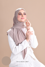 YES DEFECT - Claudia Triangle Style (Semi Instant Hijab) (Beige)