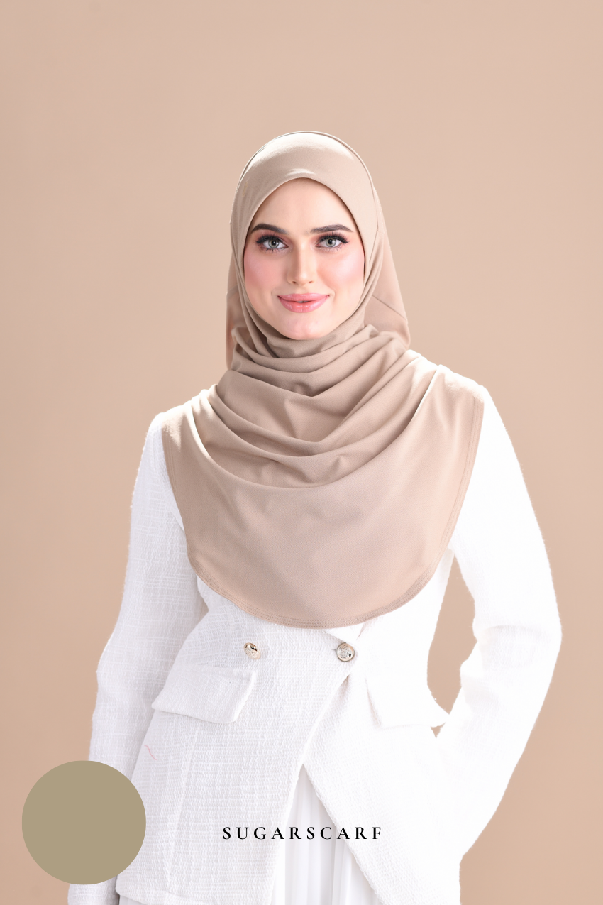 Iris Slip On Plain Hijab (Tea)