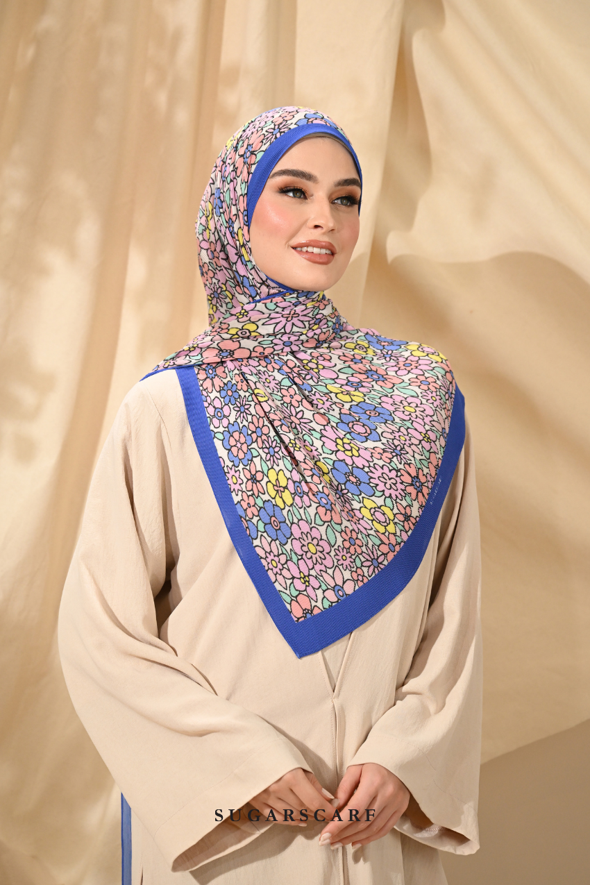 ( Full Wide Pleats Shawl ) Eid Flower Power ( FASHIONISTA )