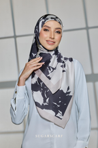 YES DEFECT - ( Square ) Celeste Matte Satin Silk Scarf ( RENEWED )