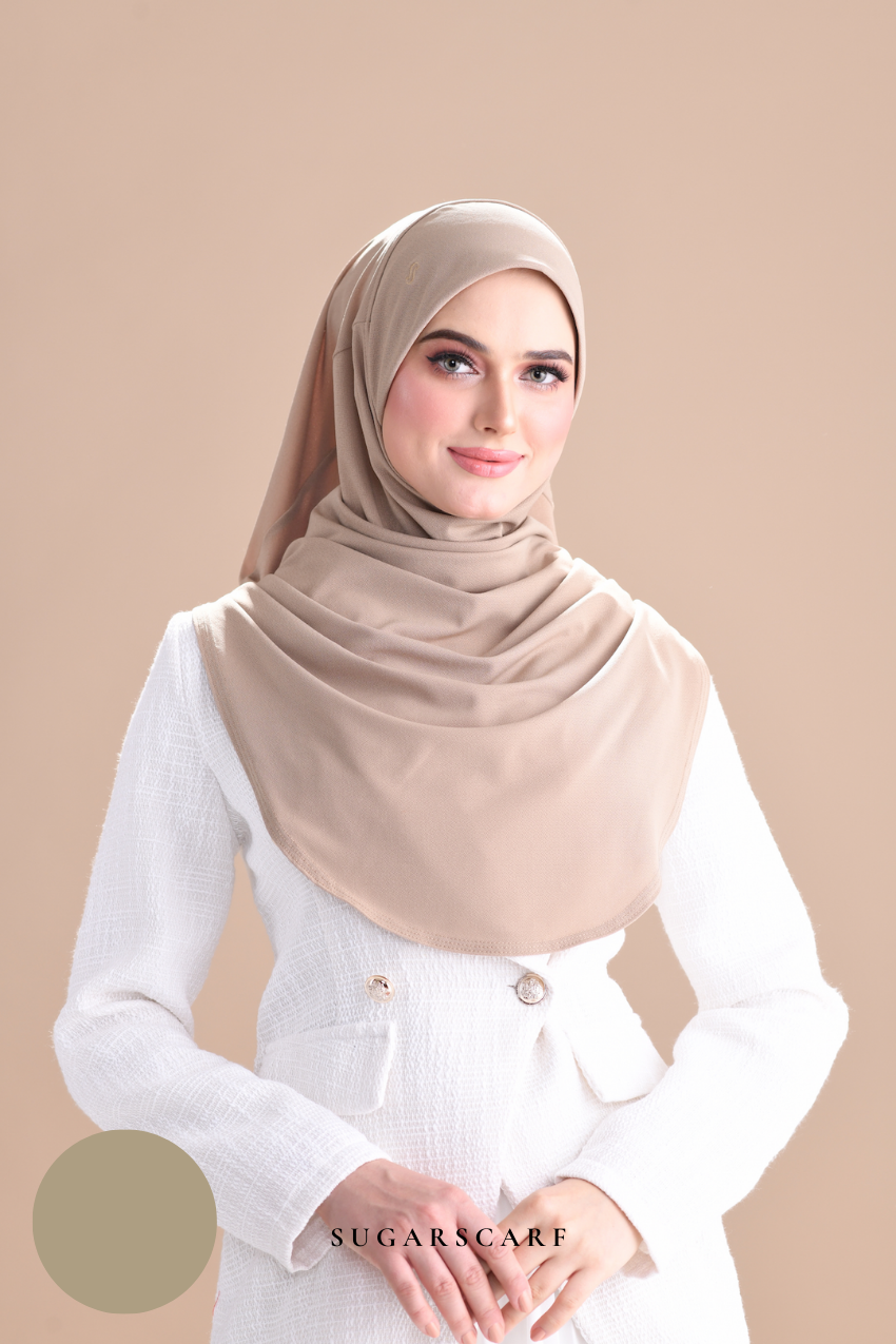 Iris Slip On Plain Hijab (Tea)