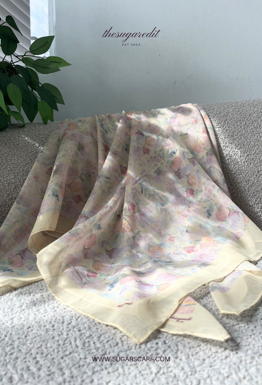 TSE BloomInvitation Japanese Cotton Voile Square - Alex