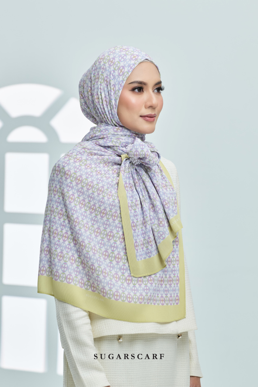 ( Full Wide Pleats Shawl ) Girl Boss ( Learning )