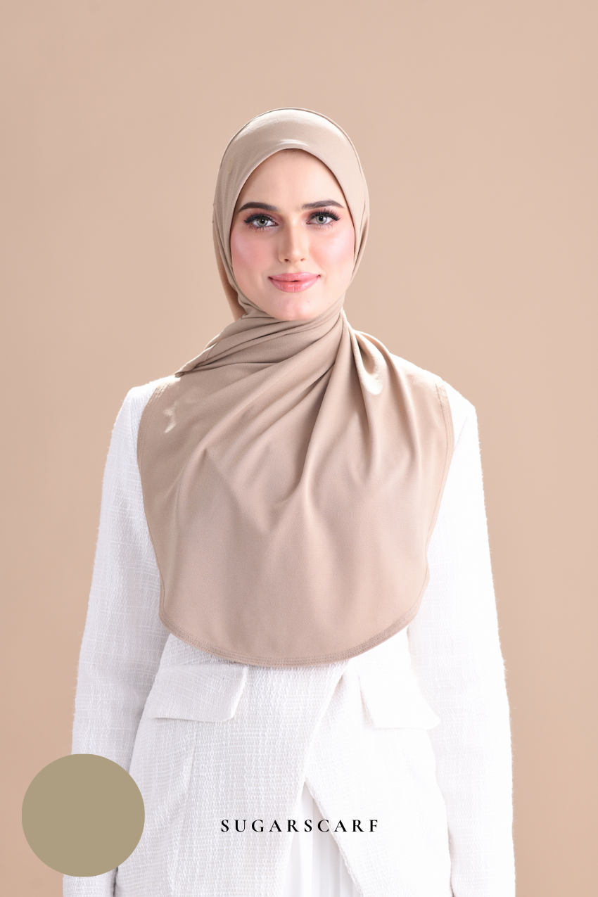 Iris Slip On Plain Hijab (Tea)