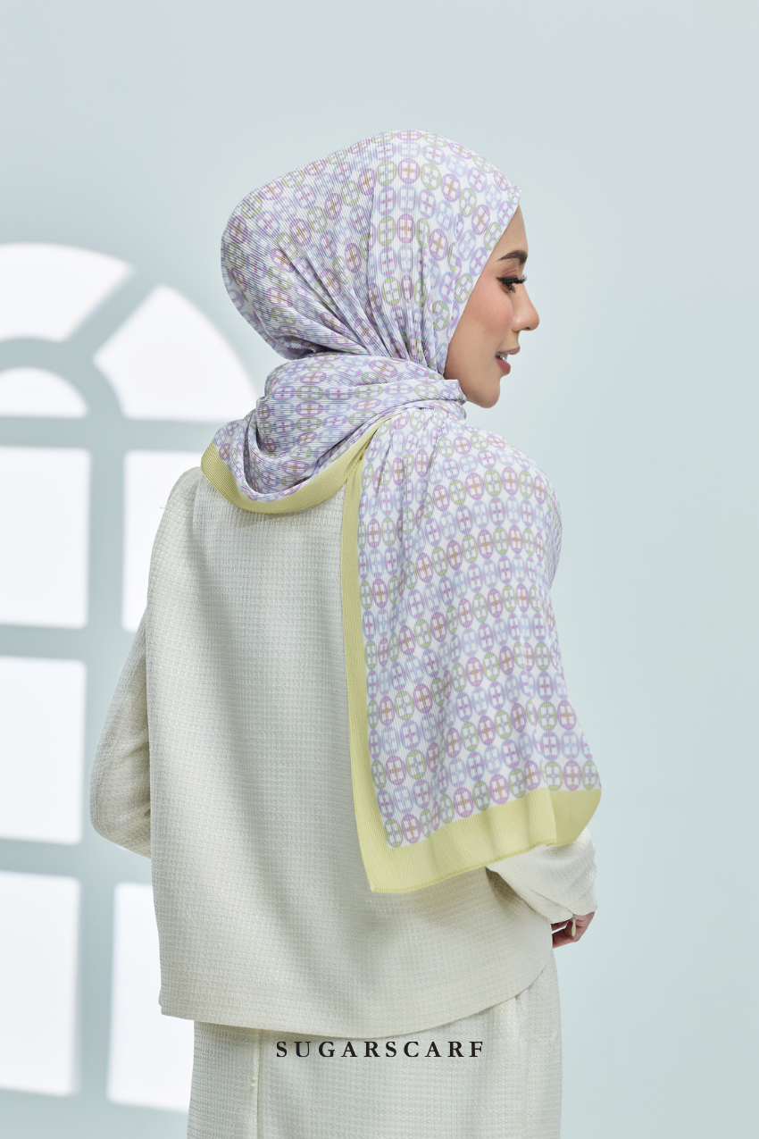 ( Full Wide Pleats Shawl ) Girl Boss ( Learning )