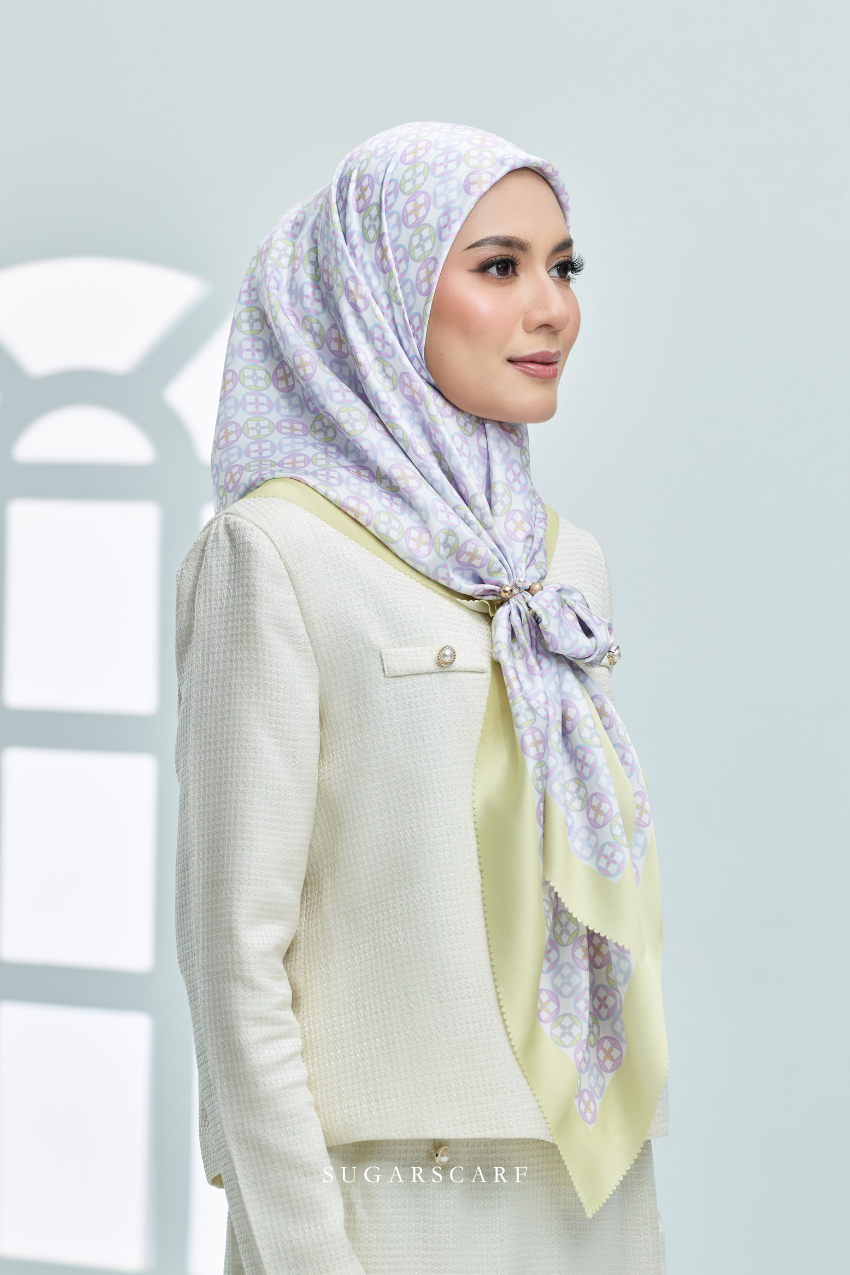 YES DEFECT - ( Square ) AS-IS Girl Boss Mixed Satin Silk Scarf ( Learning )