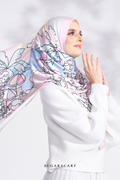 YES DEFECT - LE ThePinkHoliday Wide Mixed Satin Silk Long Shawl in Everything Sweet