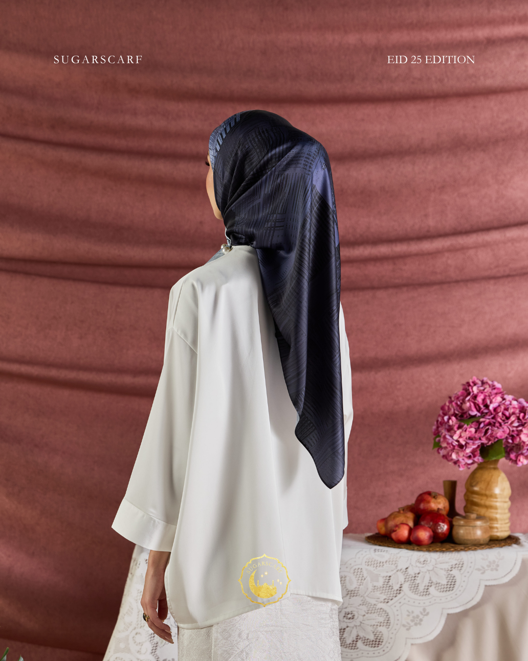 YES DEFECT ( Square ) Celeste In Mixed Silk Matte Satin ( Artsy )